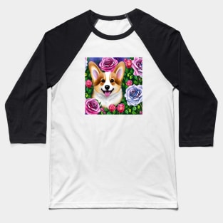 Happy Corgi Baseball T-Shirt